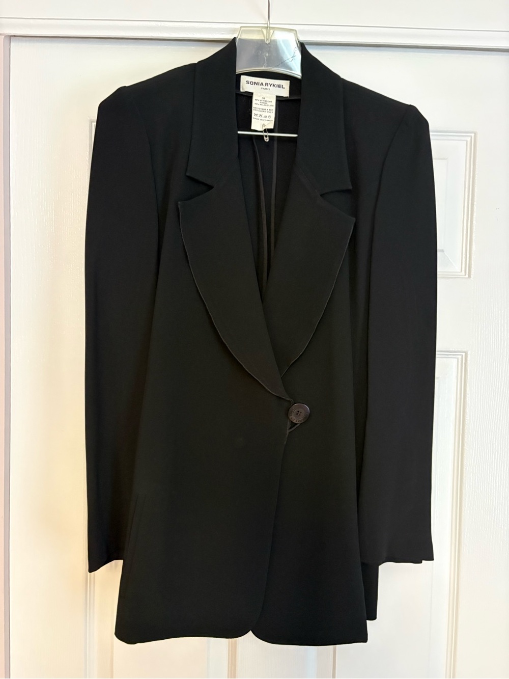 Sonia Rykiel Black Single-Button Women's Blazer